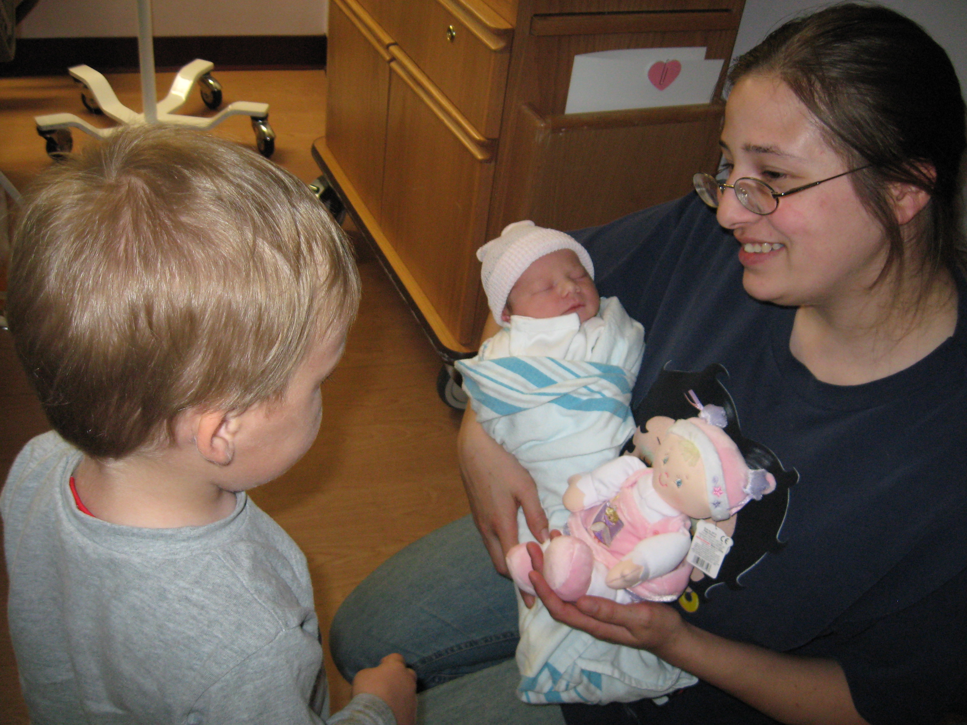 BrandonGivingSadieHerNewBabyDoll